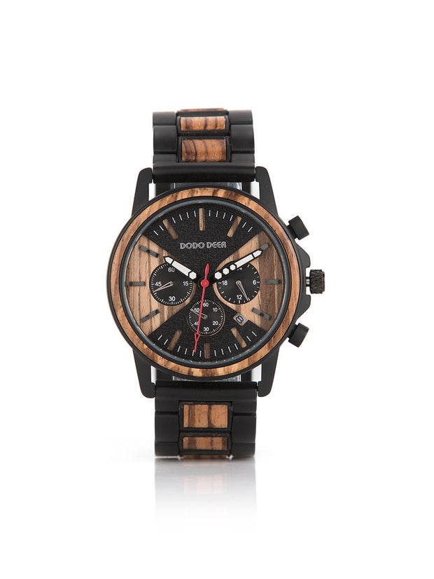 Men's Wood Finish Design Watch