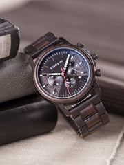 Men's Wood Finish Design Watch
