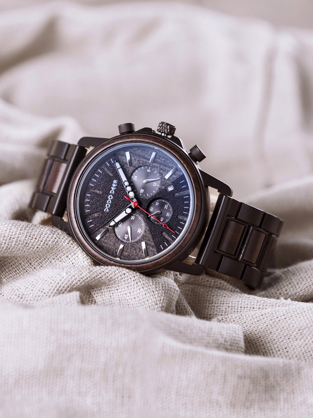 Men's Wood Finish Design Watch