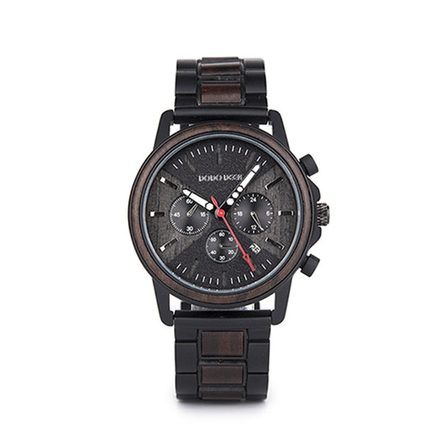 Men's Wood Finish Design Watch