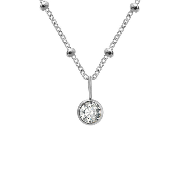 Necklace Women's Fashion Popular Necklace Diamond Birthstone Necklace